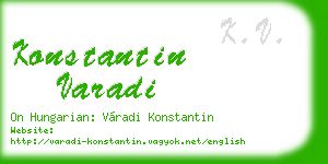 konstantin varadi business card